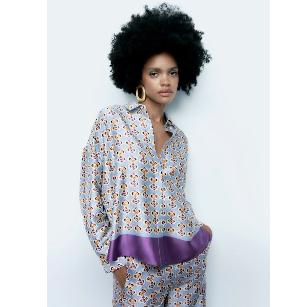ZARA Geometric print shirt